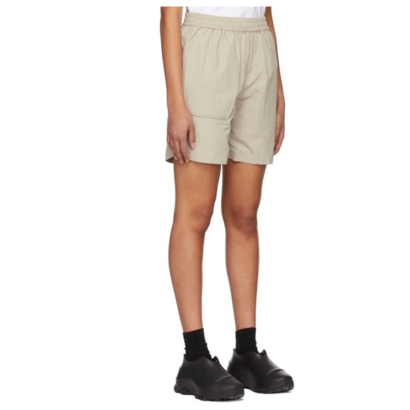 RAINS Gray Cotton Taffeta Shorts - Picture 5 of 6